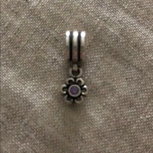 Sterling silver Pandora flower charm